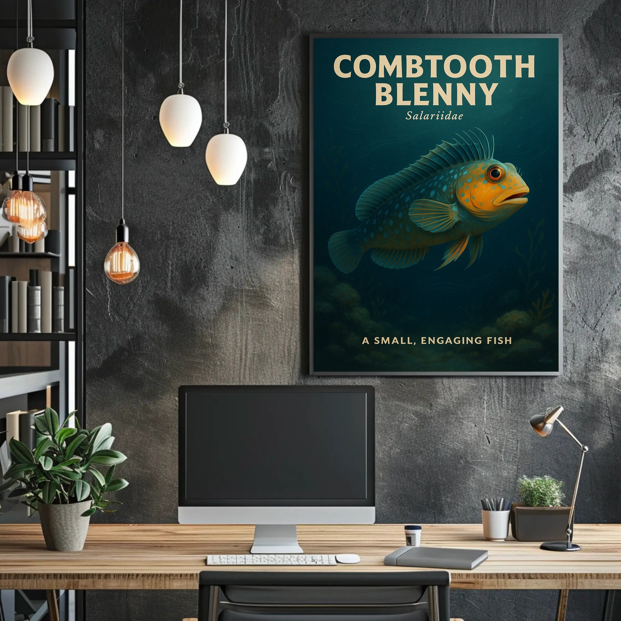Combtooth Blenny A Small, Engaging Fish Poster PosterGoat