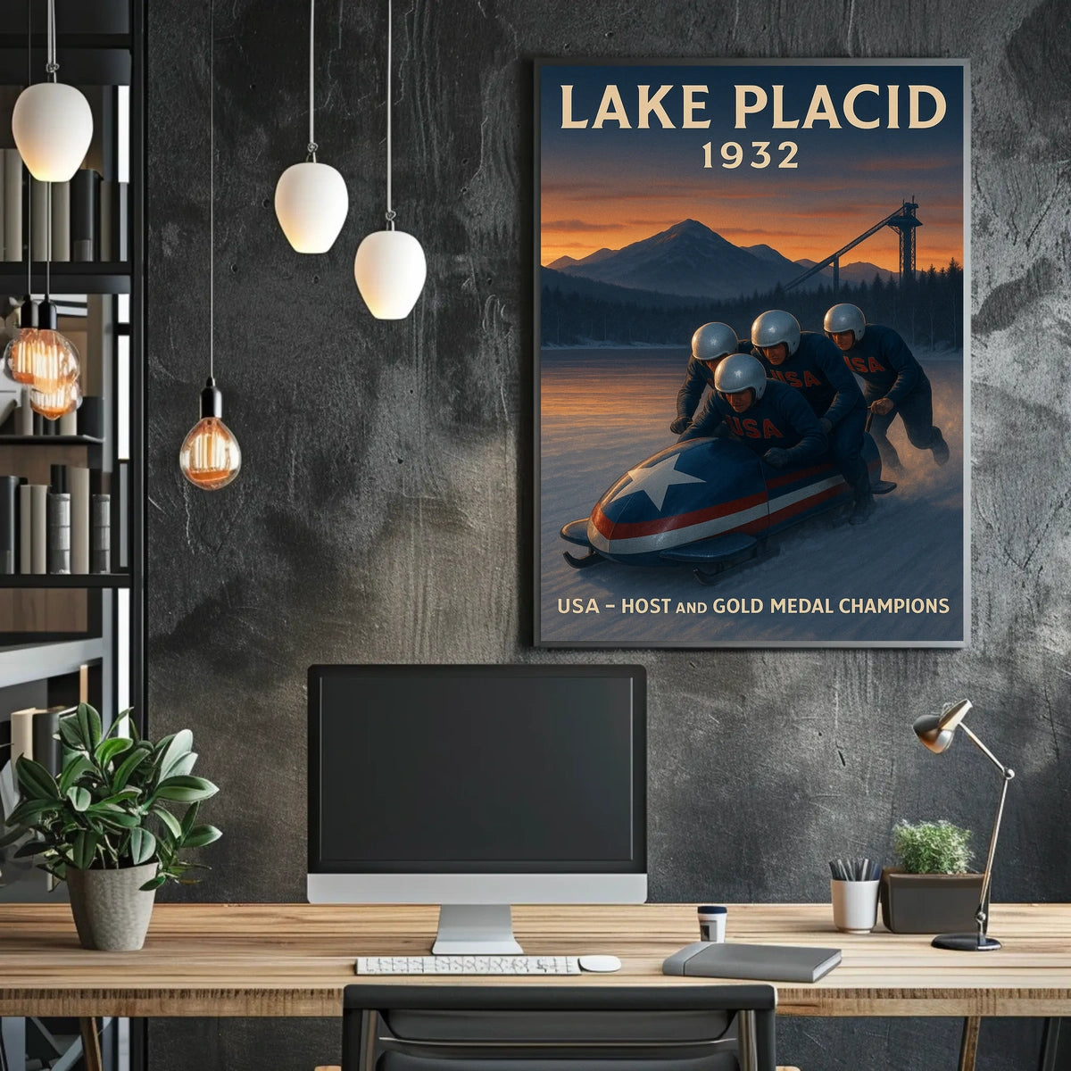 Lake Placid 1932 Winter Olympics Poster