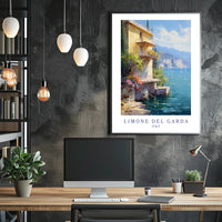 Limone del Garda Italian Escape Travel Poster PosterGoat