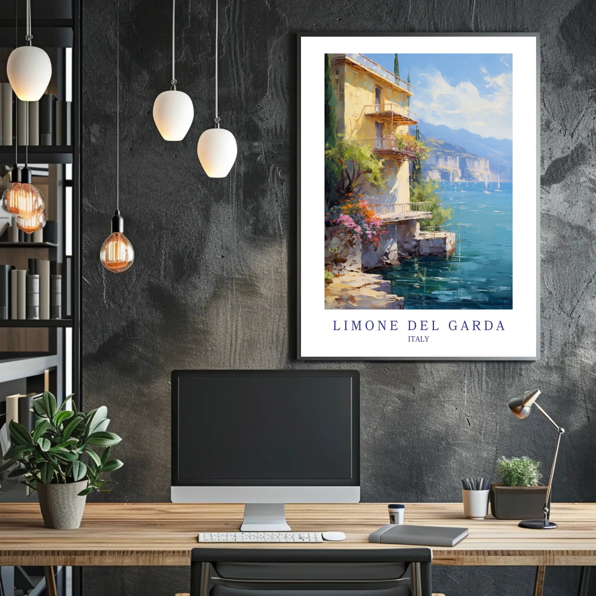 Limone del Garda Italian Escape Travel Poster PosterGoat
