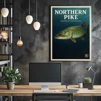 Northern Pike Master of Freshwater Poster PosterGoat