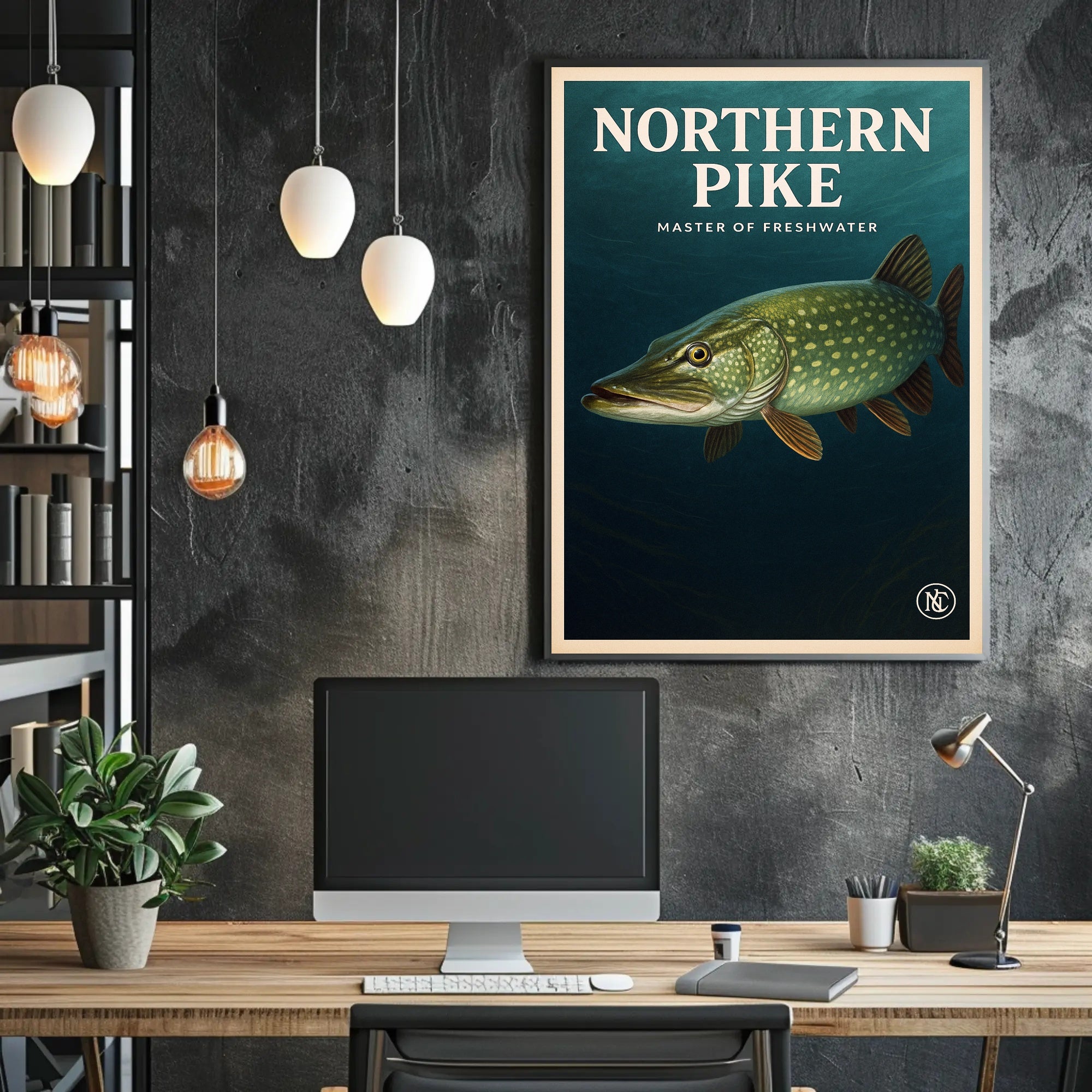 Northern Pike Master of Freshwater Poster PosterGoat