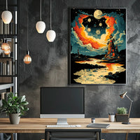 Timeless Dreamscape Dreamers Cosmic Surrealism Poster