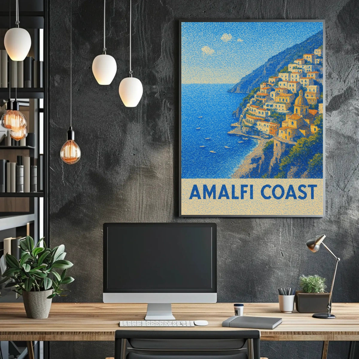 Amalfi Coast Poster Wall Art For Coastal Decor And Travel