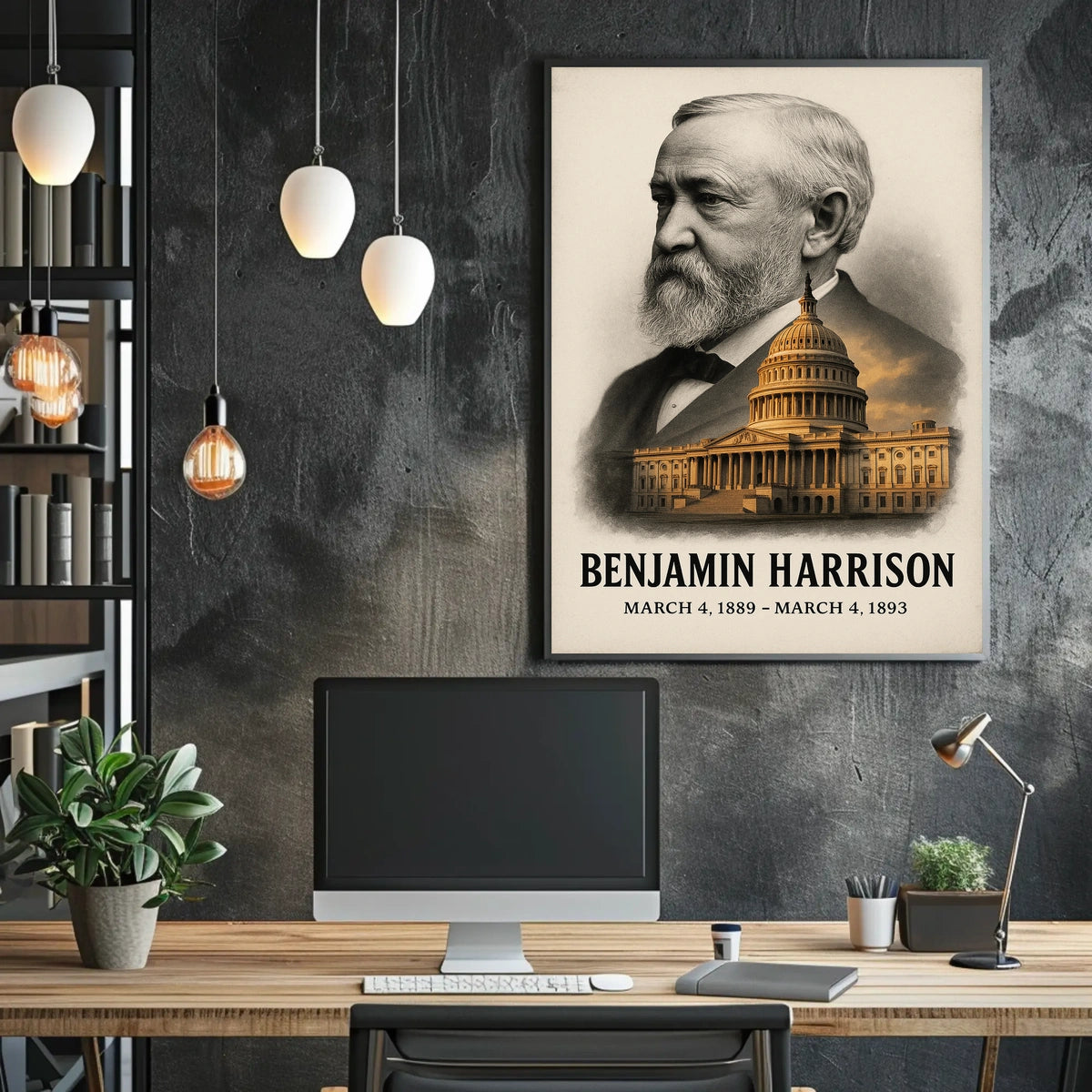 Benjamin Harrison 23rd President of the United States Reflections Poster