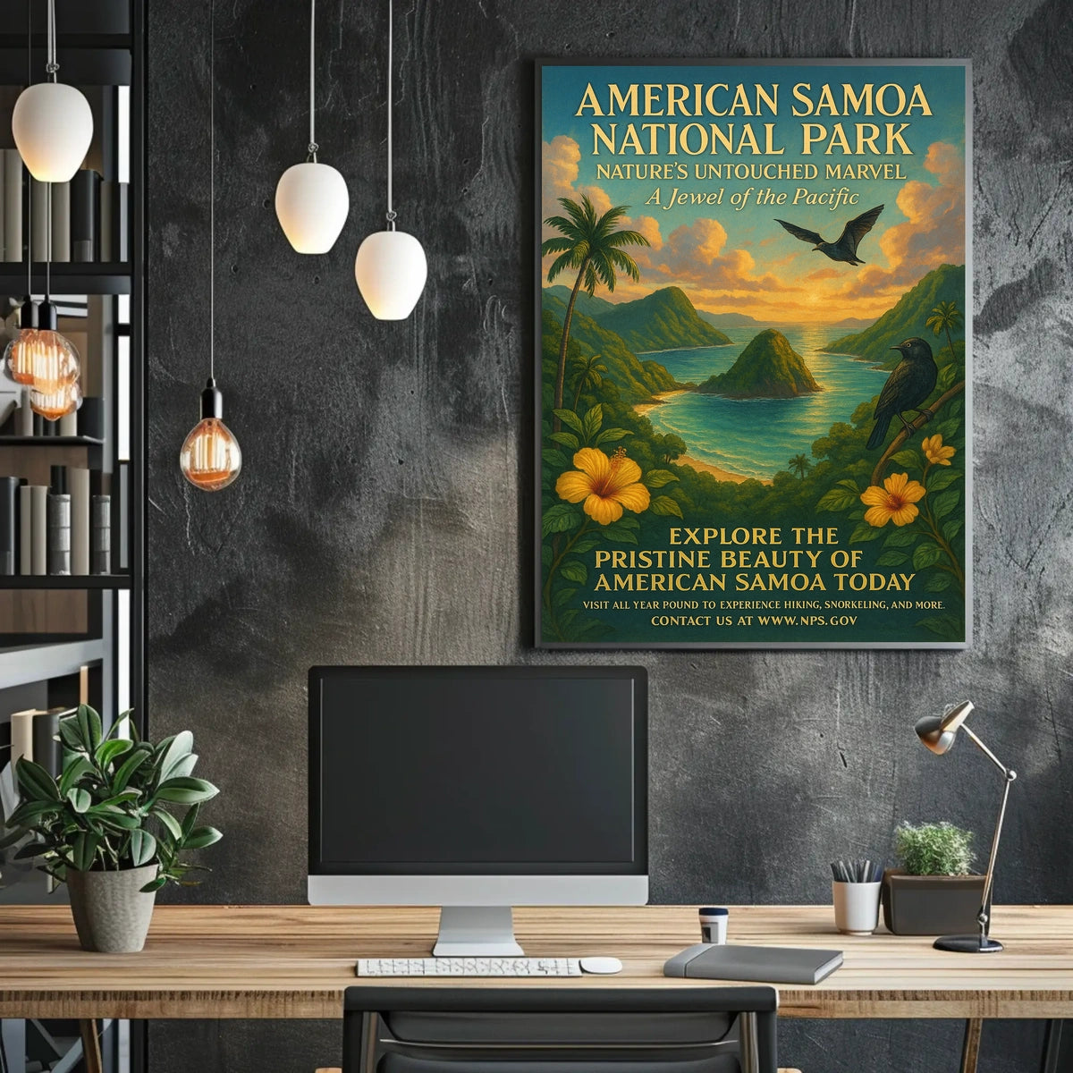 American Samoa National Park Nature Travel Poster