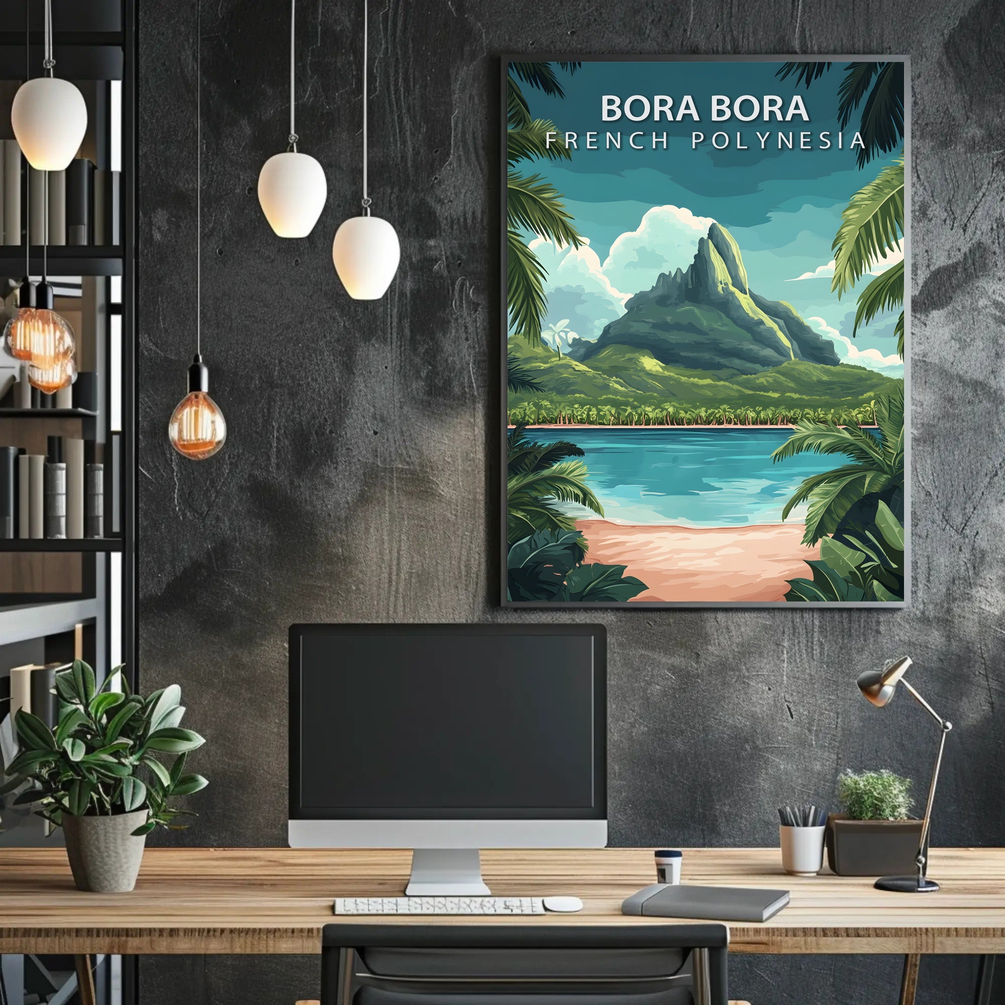 Scenic Bora Bora Travel Poster PosterGoat