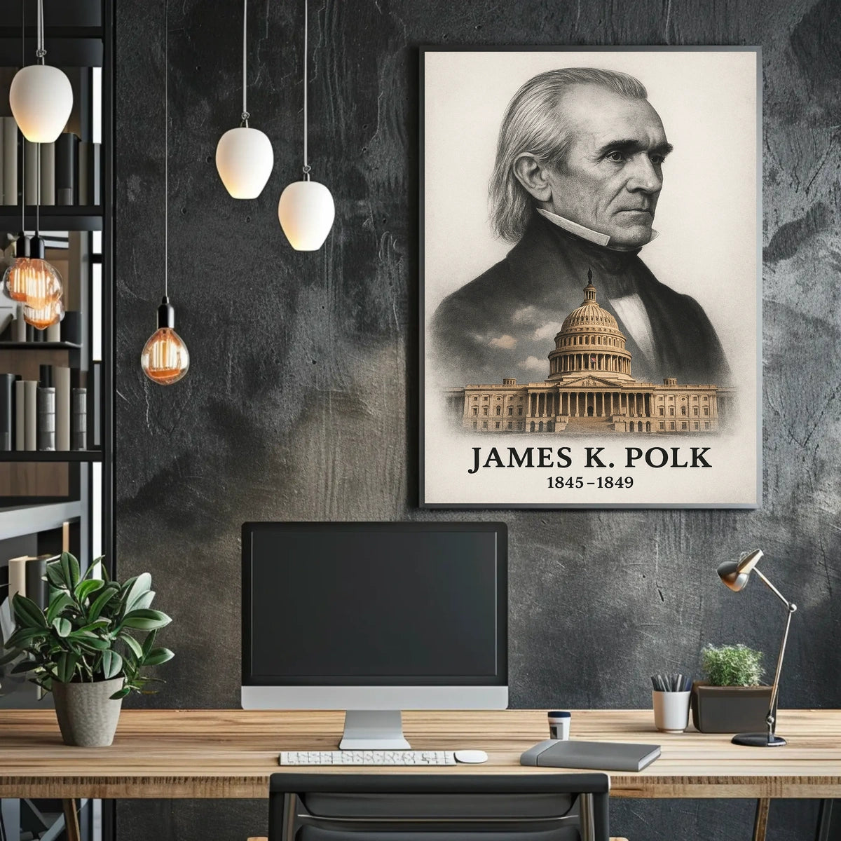 James K. Polk 11th President of the United States Reflections Poster