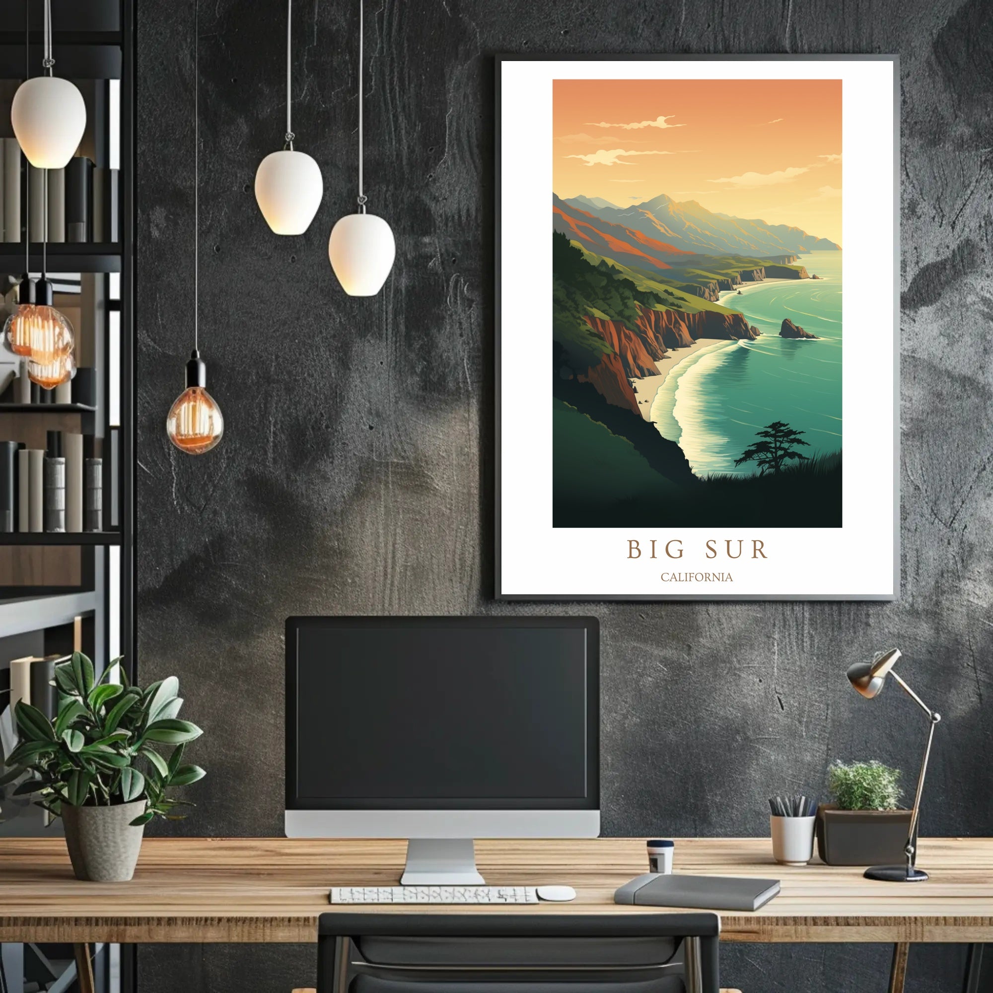 Big Sur Coastal Landscape Poster PosterGoat