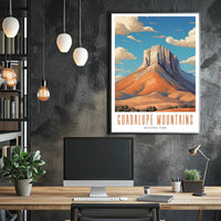 Guadalupe Mountains National Park Poster Scenic Print