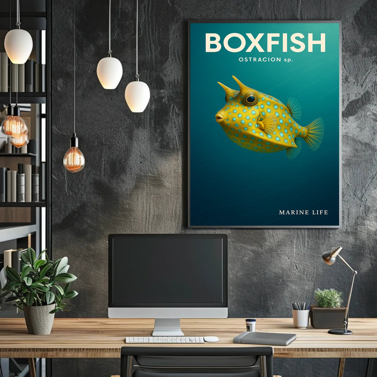 Boxfish Marine Life Poster