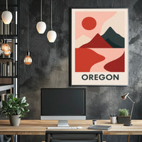 Oregon Abstract Landscape Poster