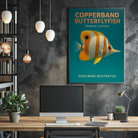 Copperband Butterflyfish Poster PosterGoat