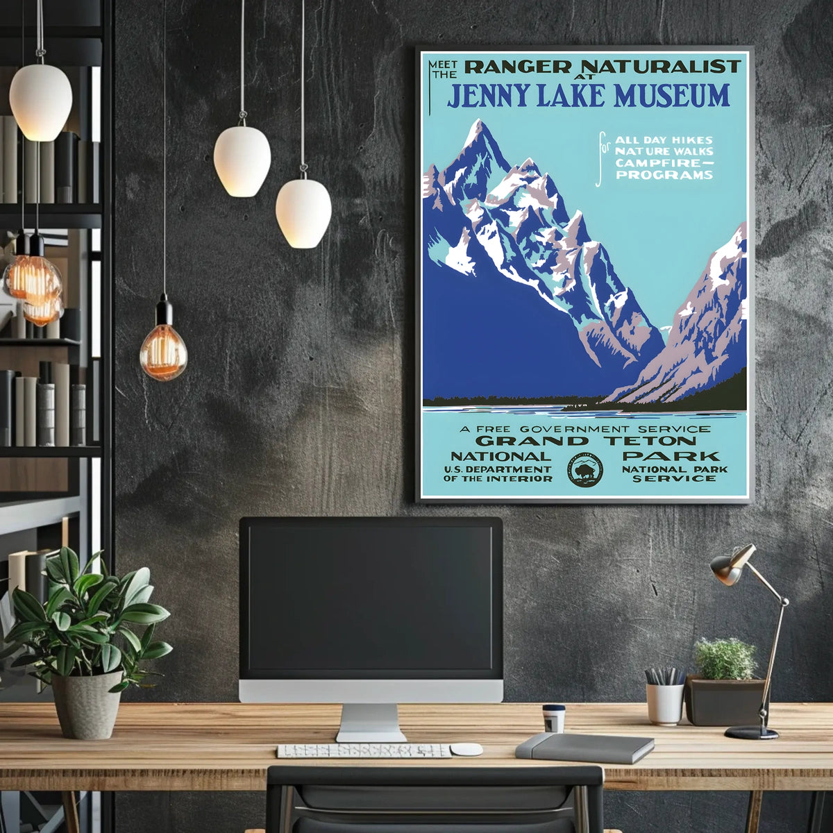 Jenny Lake Museum Grand Teton National Poster