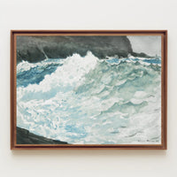 Dynamic Ocean Waves Watercolor Art - Artistic Poster