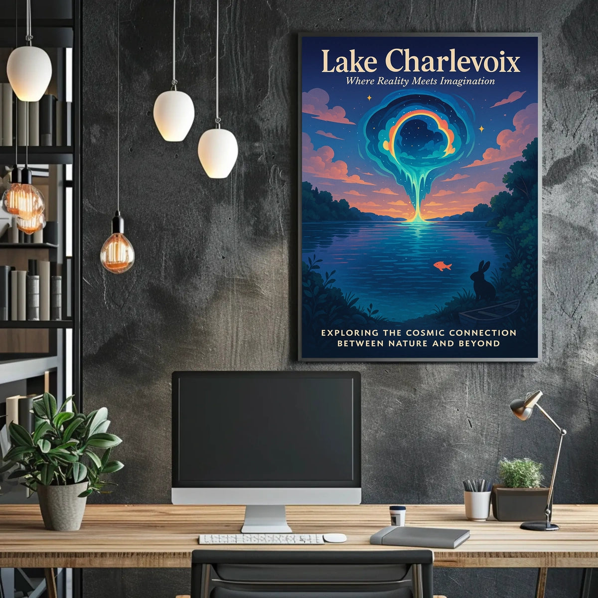 Lake Charlevoix Where Reality Meets Poster
