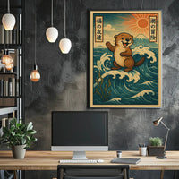 Otters Ocean Adventure Poster PosterGoat