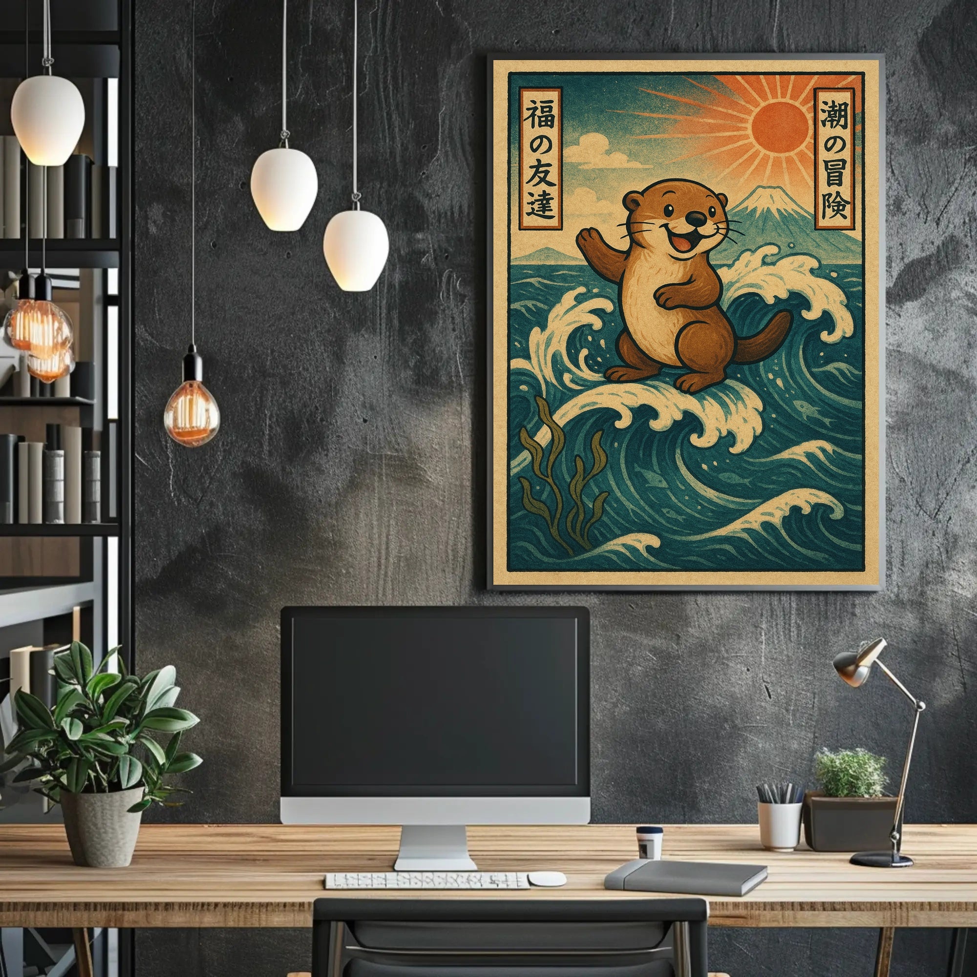 Otters Ocean Adventure Poster PosterGoat