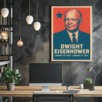 Eisenhower Nostalgic Patriotic Retro Poster