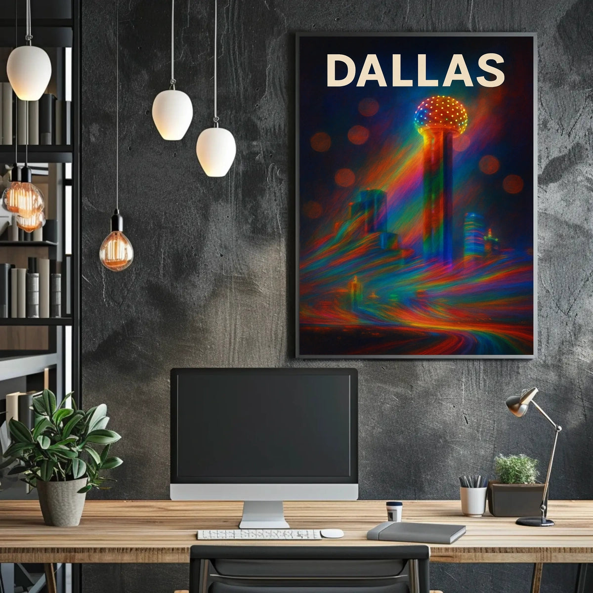 Dallas Skyline Photography Realism Wanderlust Poster