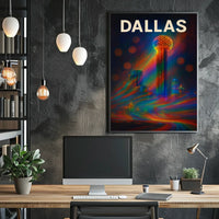 Dallas Skyline Photography Realism Wanderlust Poster