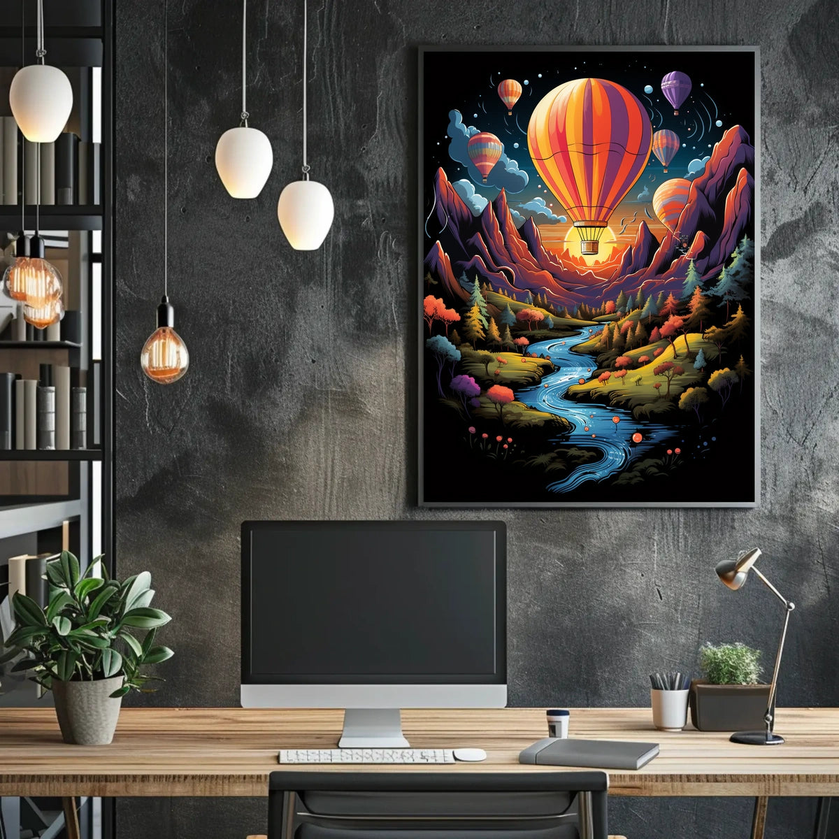 Dreamy Hot Air Balloon Adventure Poster