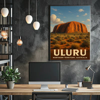 Uluru Wanderlust Desert Sunset Poster