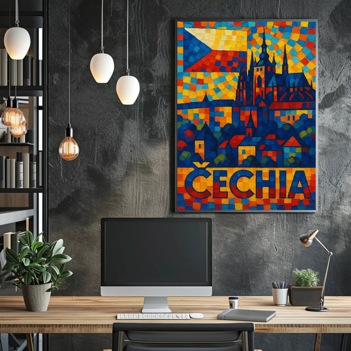 Czechia Mosaic Art Poster