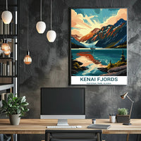 Kenai Fjords Scenic Art Print National Park Poster