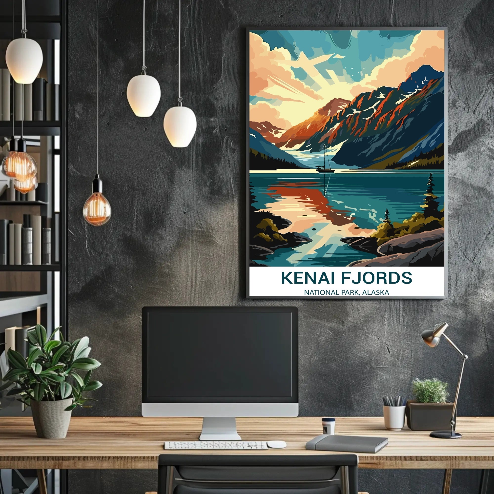 Kenai Fjords Scenic Art Print National Park Poster