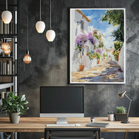 Serene Mediterranean Alley Poster PosterGoat