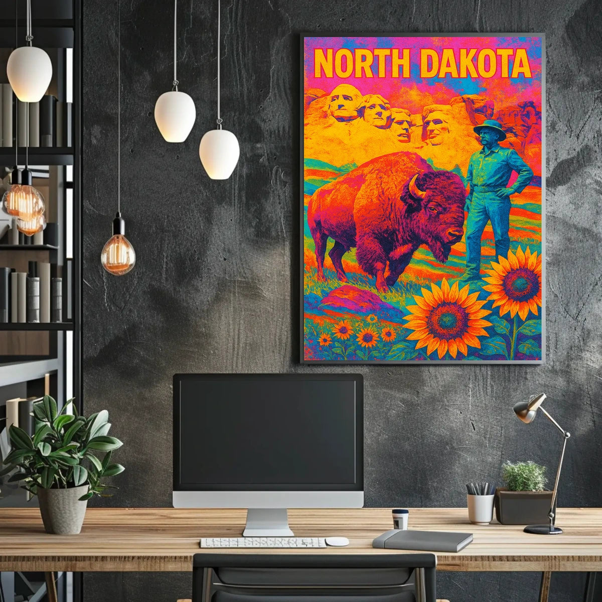 North Dakota A Vibrant Tribute Poster
