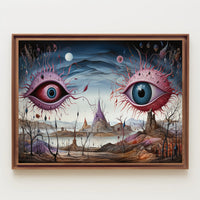 Surreal Dreamscape Eyes: Artistic Poster