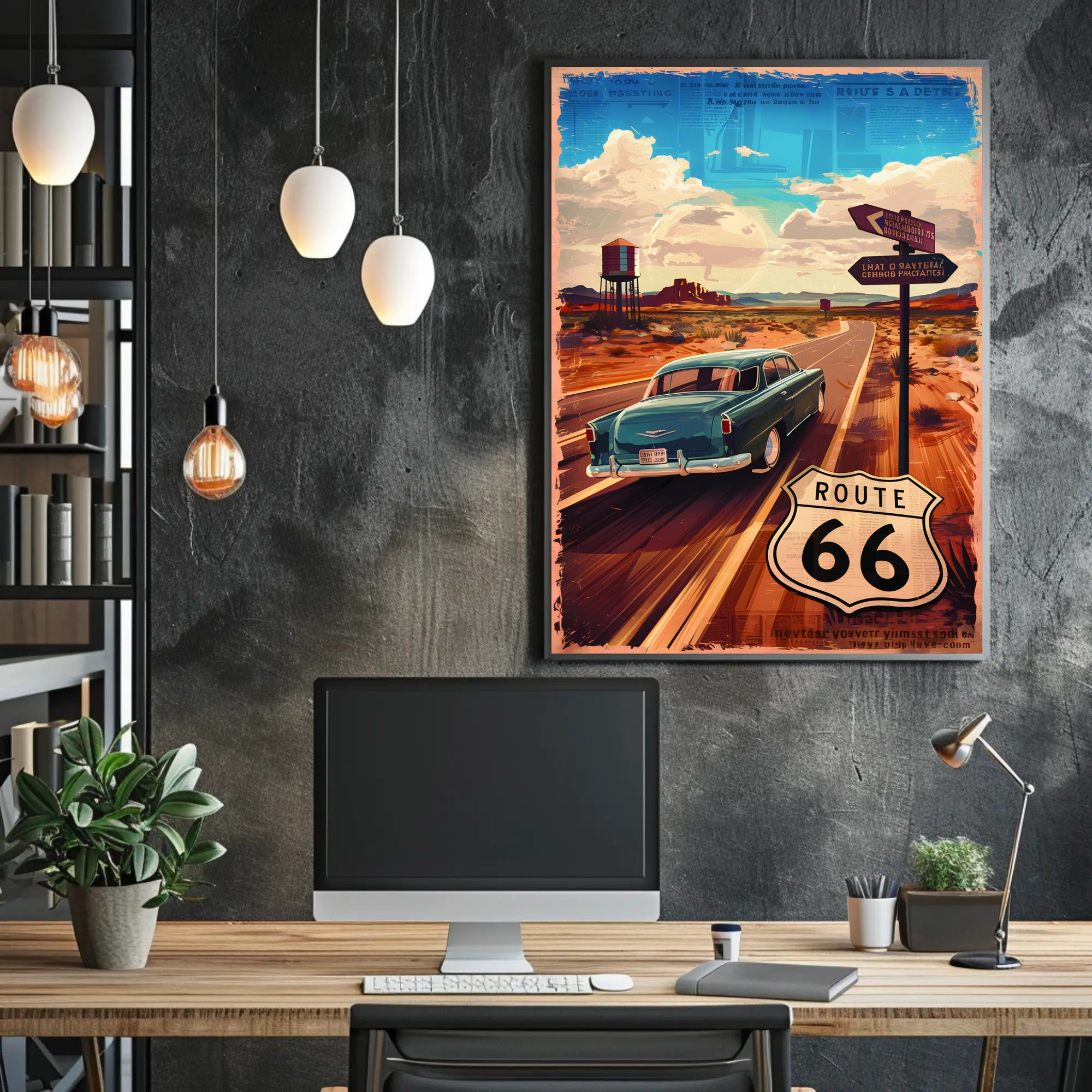 Journey on Route 66 Poster