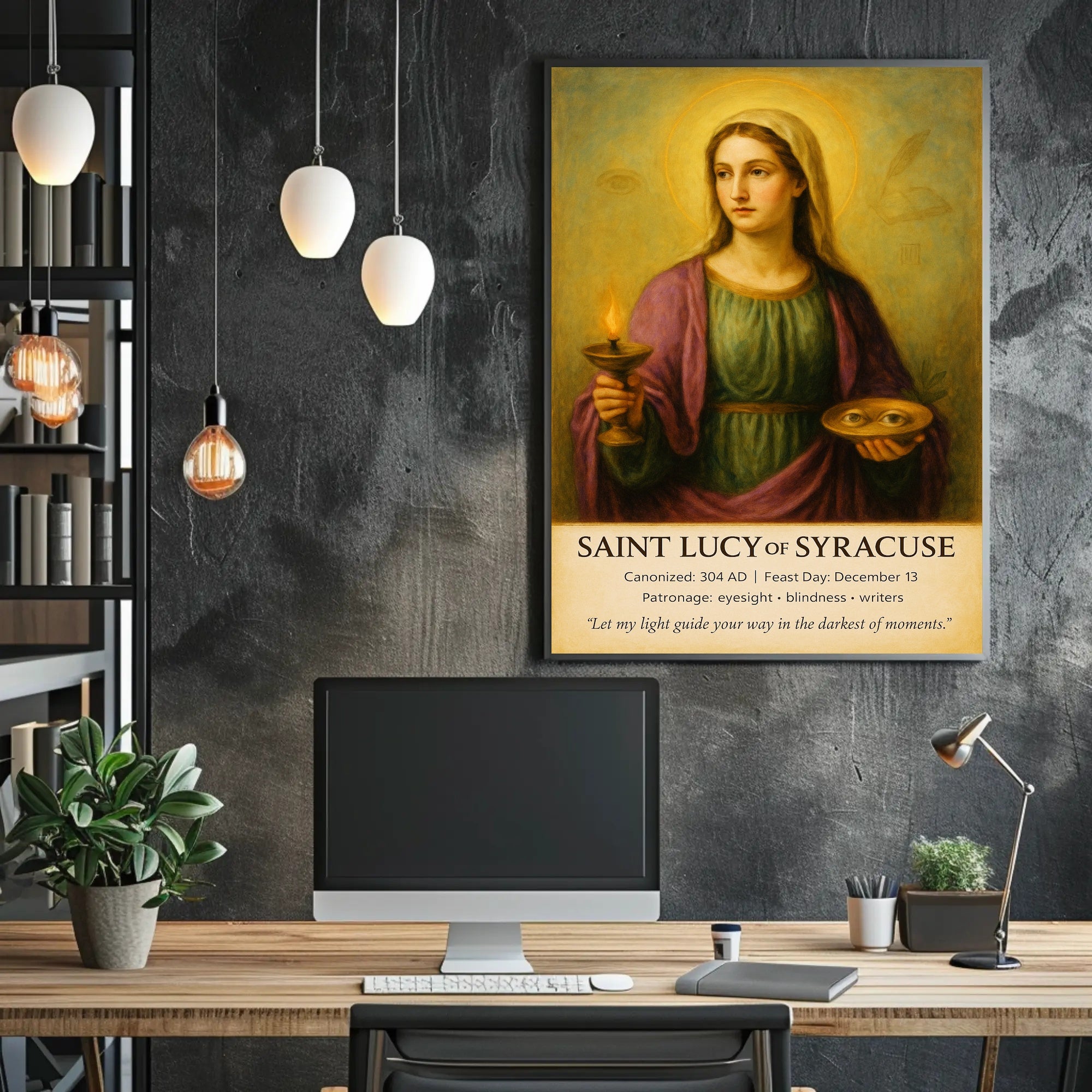 Saint Lucy of Syracuse Poster PosterGoat