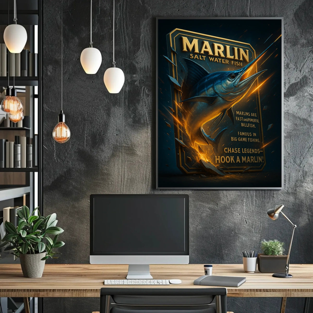 Marlin Salt Water Fish Poster