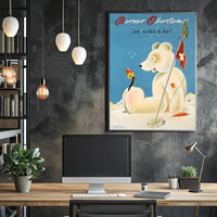 Whimsical Ski Adventure in Alpine Wonderland Travel Poster PosterGoat