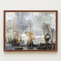 Maritime Harbor Scene Classic Historical Poster
