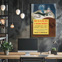 WWII Malaria Awareness Mosquito Net Poster PosterGoat