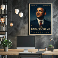 Barack Obama stylized portrait historical presidential poster