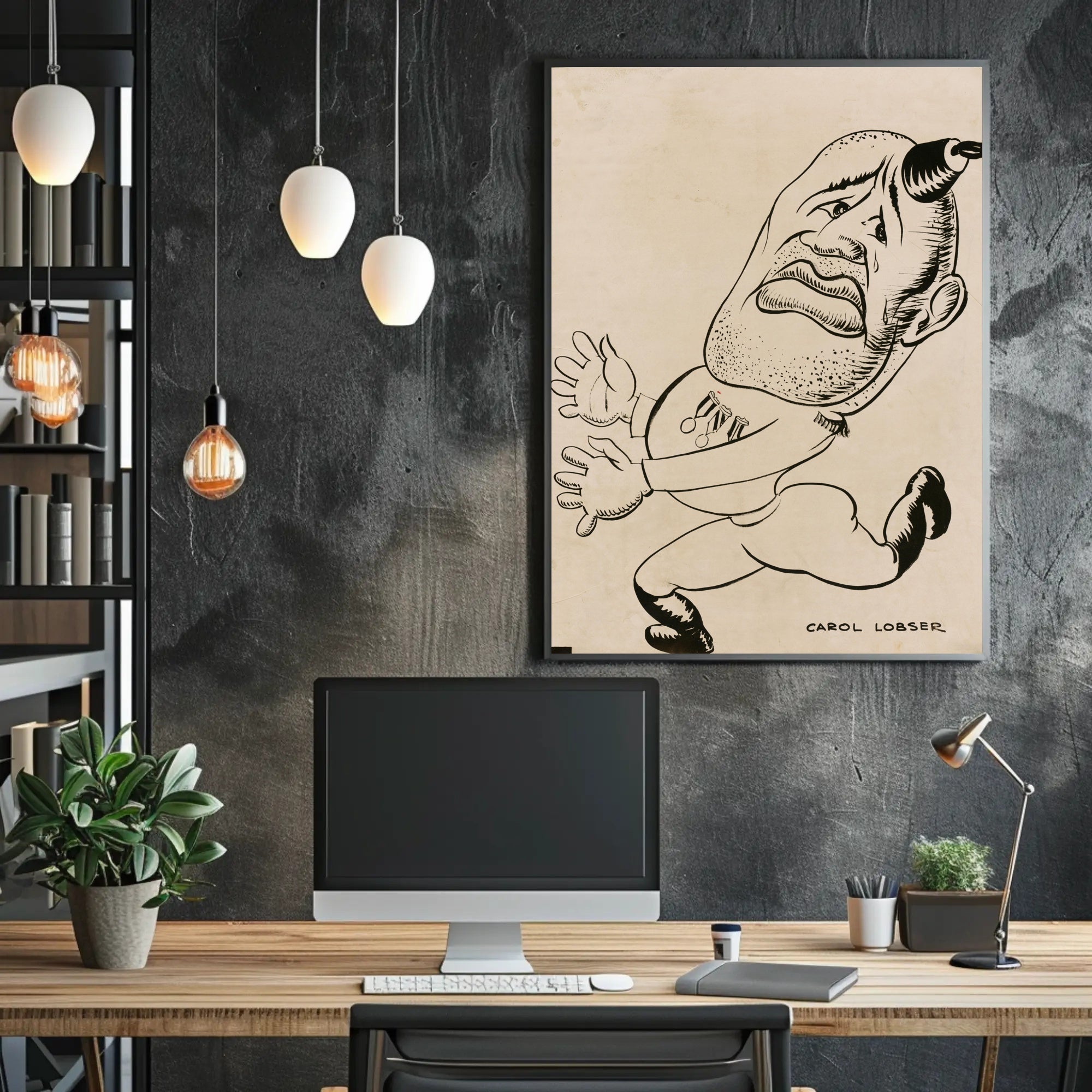 Quirky Character Illustration Poster PosterGoat