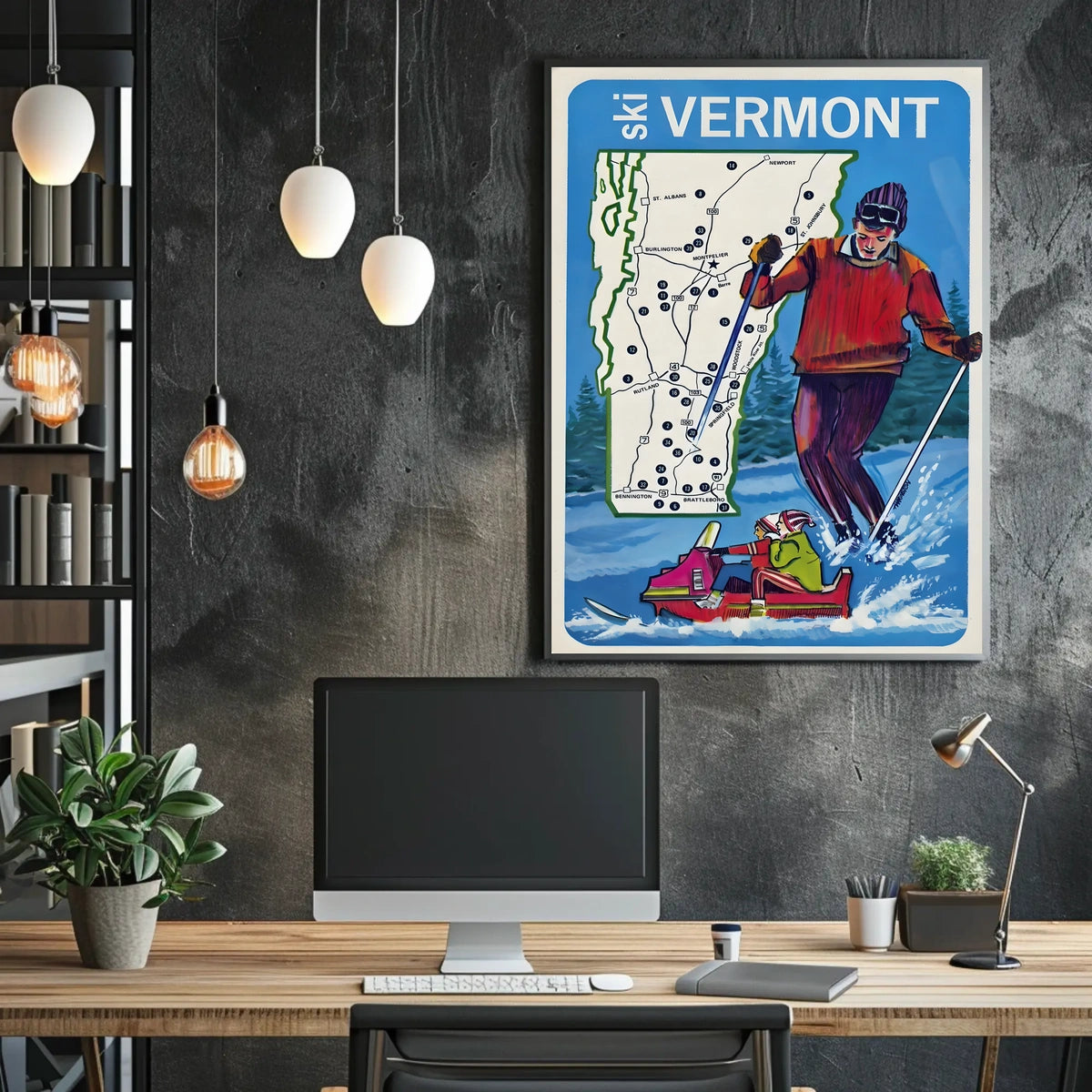 Ski Vermont Adventure Poster