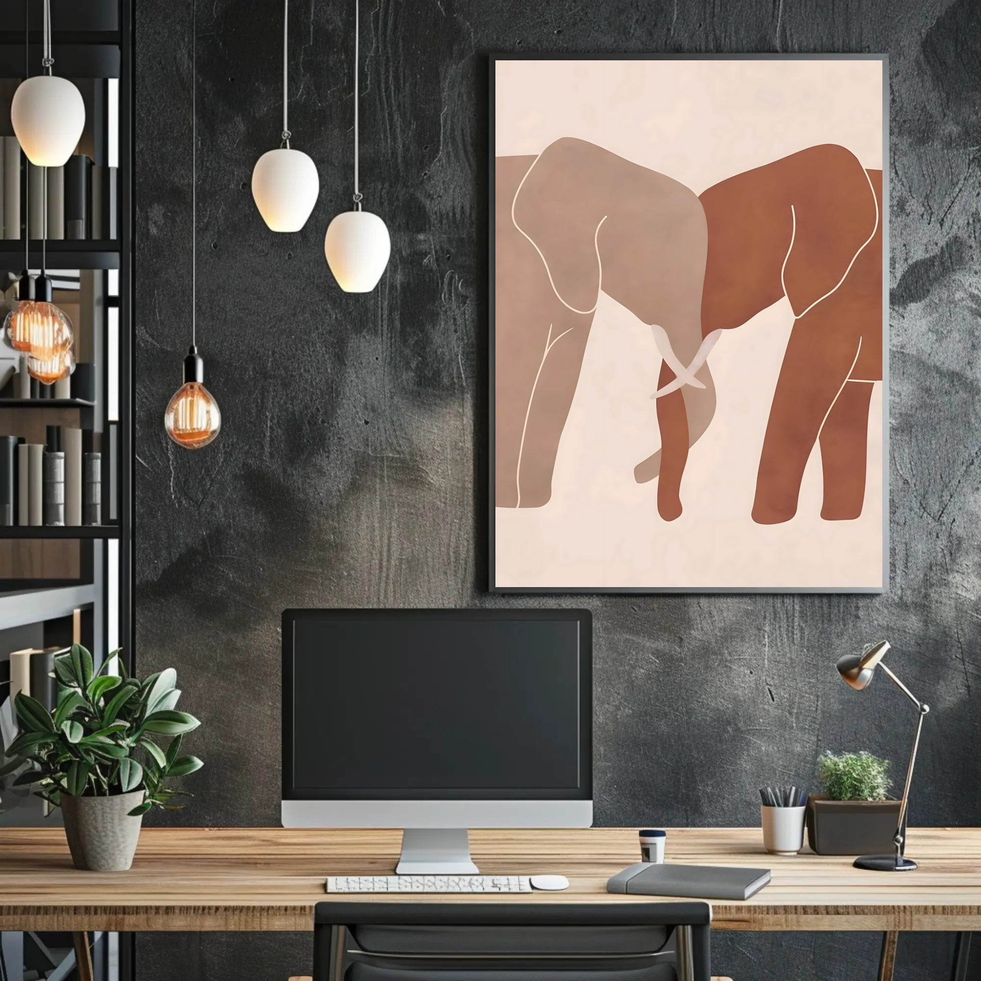 Elephants in Harmony Poster