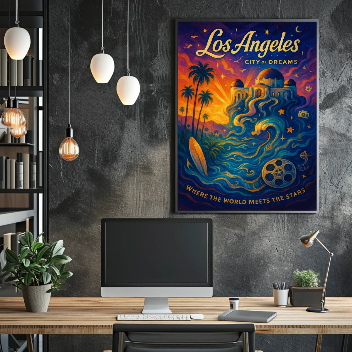 Los Angeles Dreams Vintage Art Poster Print