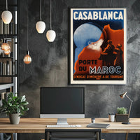 Vintage Casablanca Travel Poster for Moroccan Adventure PosterGoat
