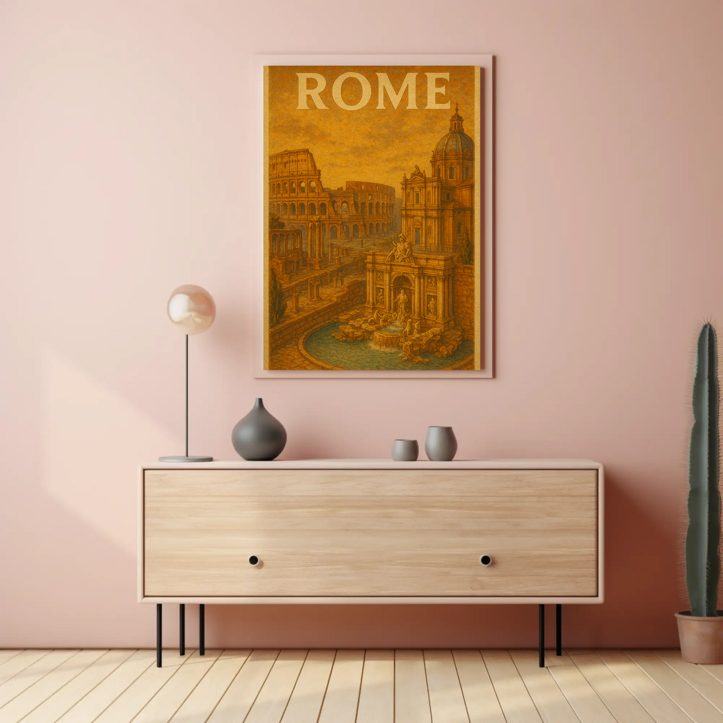 Rome Italy Historic Landmark Travel Poster