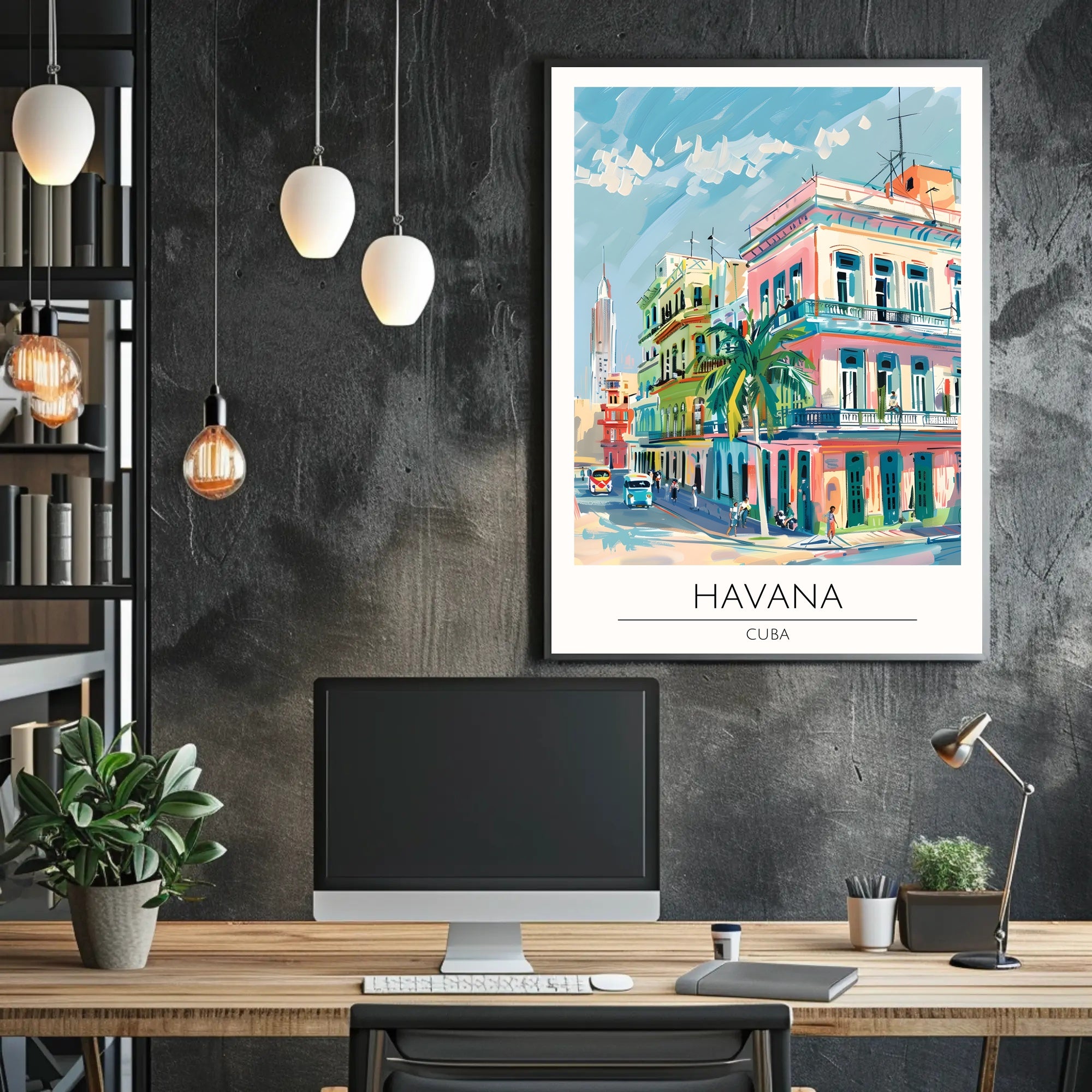 Vibrant Havana Streets Poster PosterGoat