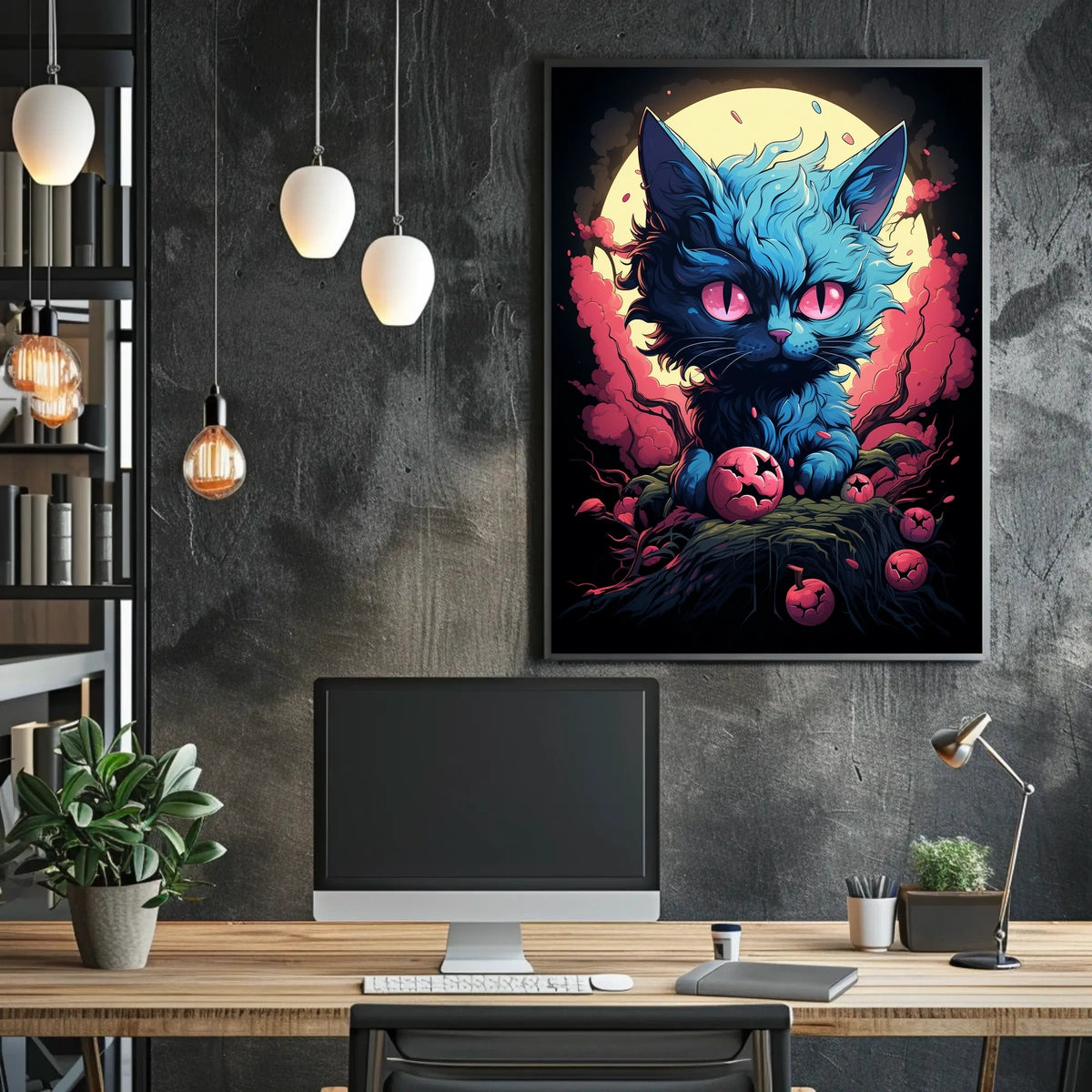 Mystical Feline Fantasy Poster