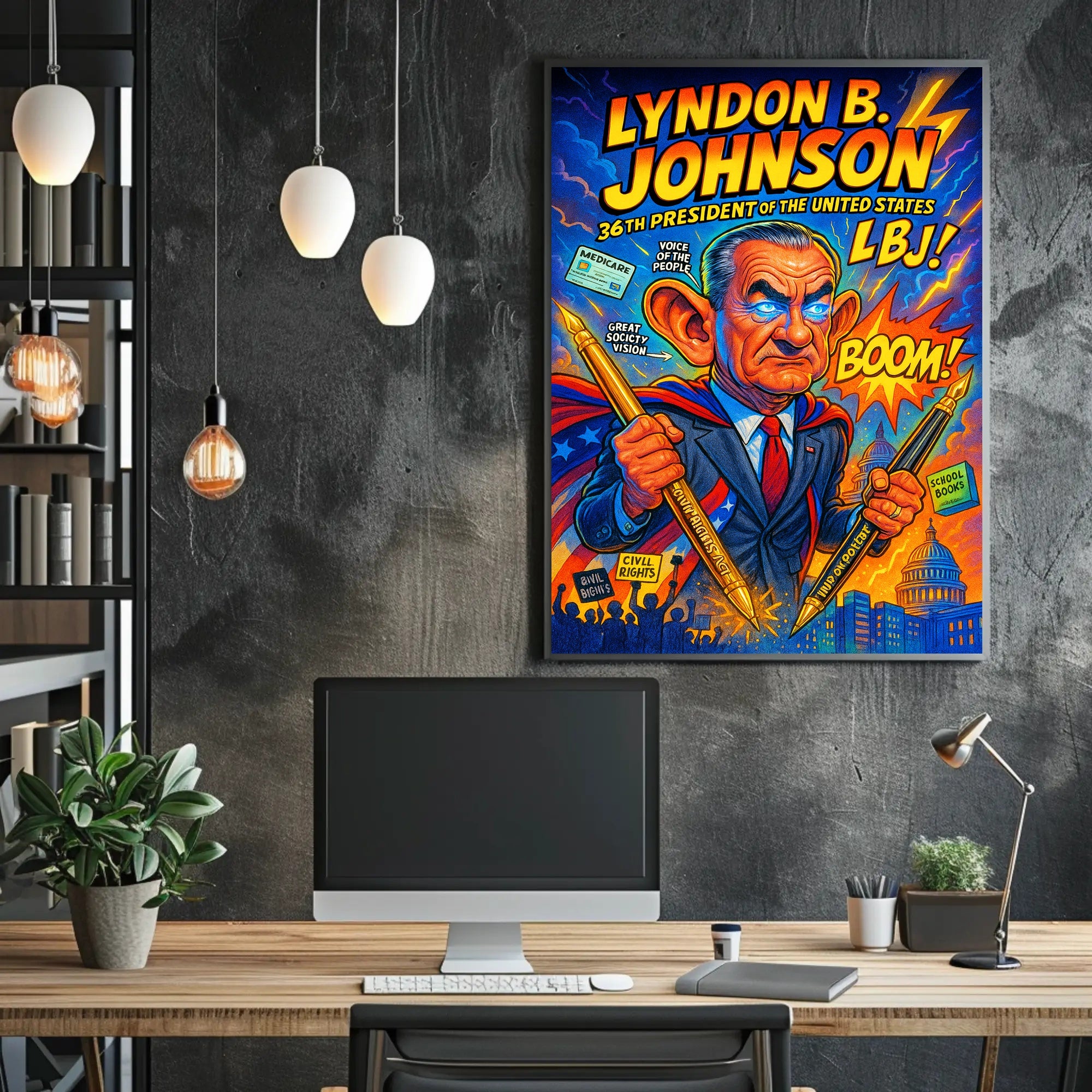 Lyndon B. Johnson 36th President Poster PosterGoat