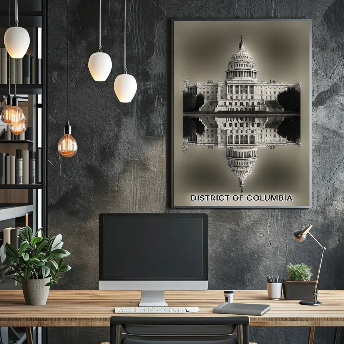 Capitol Reflection District of Columbia Poster